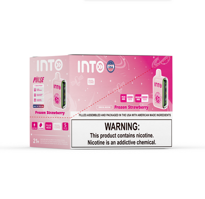 INTO Pulse Frozen Strawberry Disposable Vape | 20,000 Puffs | Smart Display | 650mAh | 16ml | Adjustable Airflow | Dual Mesh Coil