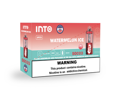 INTO Watermelon Ice Disposable Vape | 50,000 Puffs | 19ml E-liquid | 500mAh | Transparent Galaxy Design