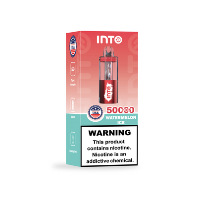 INTO Watermelon Ice Disposable Vape | 50,000 Puffs | 19ml E-liquid | 500mAh | Transparent Galaxy Design