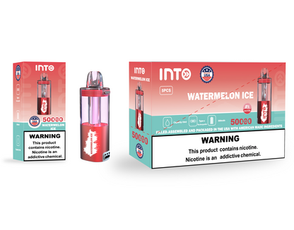INTO Watermelon Ice Disposable Vape | 50,000 Puffs | 19ml E-liquid | 500mAh | Transparent Galaxy Design