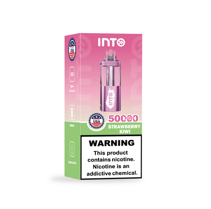 INTO Strawberry Kiwi Disposable Vape | 50,000 Puffs | 19ml E-liquid | 500mAh | Transparent Galaxy Design