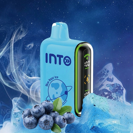 INTO Pulse Blue Razz Ice Disposable Vape | 20,000 Puffs | Smart Display | 650mAh | 16ml | Adjustable Airflow | Dual Mesh