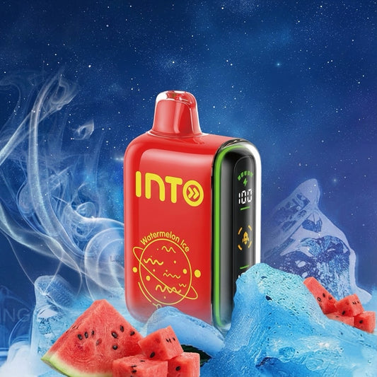 INTO Pulse Watermelon Ice Disposable Vape | 20,000 Puffs | Smart Dual-Screen Display | Adjustable Airflow | 16ml Capacity